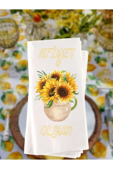 Lion Baskı ve Organizasyon  Afiyet Olsun Baskılı Peçete 20 Adet 1009 ürün görseli