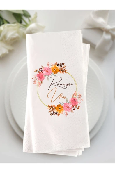 Lion Baskı ve Organizasyon  Sade,Söz Nişan Düğün Temalı Baskılı Peçete 20 ürün görseli