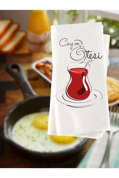 Lion Baskı ve Organizasyon Çay Keyfi Temalı Baskılı Konuşan Peçete 20 Adet