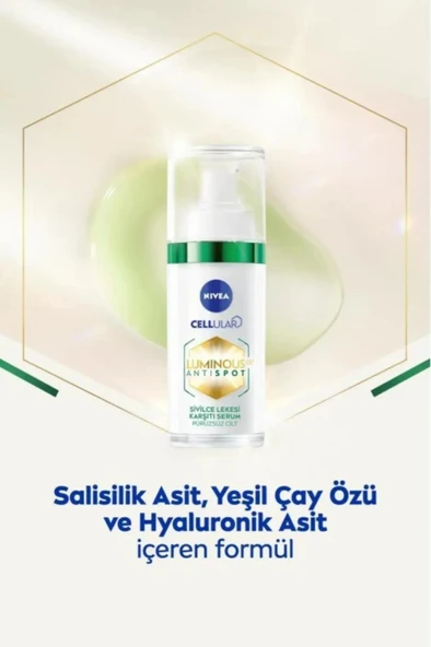 NIVEA Luminous630 Sivilce Lekesi Karşıtı Serum 30ml, Salisilik Asit Hyaluronik Asit, Yağlı Ciltler - Resim 4