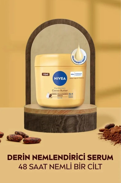 NIVEA Cocoa Butter El Ve Vücut Bakım Kremi 400ml, 48 Saat Nemlendirici Serum, E Vitamini, Kakao Yağı - 2