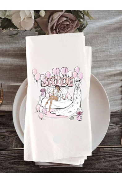 Lion Baskı ve Organizasyon  Bride baskılı Peçete 20 Adet ürün görseli