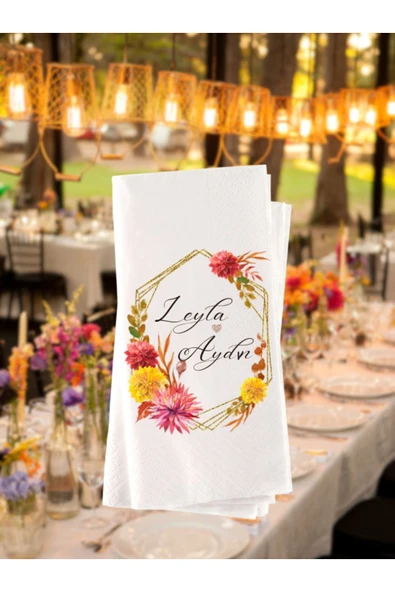 Lion Baskı ve Organizasyon Söz Nişan Düğün Temalı Baskılı Peçete 20 Adet 1011 ürün görseli