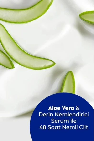 NIVEA Aloe Vera 5'i 1 Arada El Ve Vücut Kremi 400ml, 48 Saat Nemlendirici Serum, Normal Ve Kuru Ciltler - 3