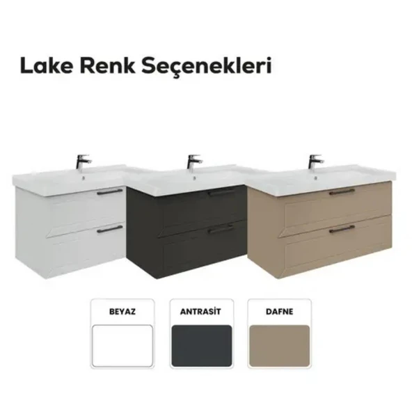 Creavit D20 2 Çekmeceli Lavabo Dolabı Antrasit - 5