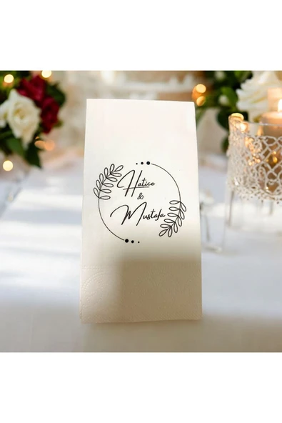 Lion Baskı ve Organizasyon  Kişiye Özel Söz, Nişan, Kına, Düğün Organizasyon Temalı Baskılı Peçete 20’li ürün görseli