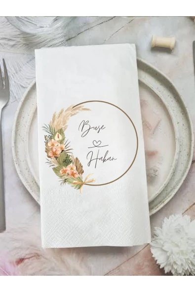 Lion Baskı ve Organizasyon  Söz Nişan Düğün Temalı Baskılı Peçete 20 Adet ürün görseli