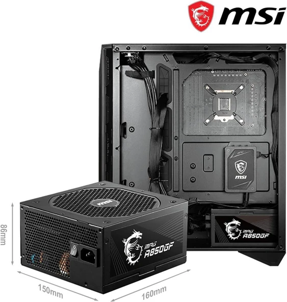 MSI MPG A850GF 850 W Power Supply Outlet - 5