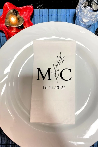 Lion Baskı ve Organizasyon  Baskılı Söz Düğün Nişan Peçetesi 20 Adet ürün görseli