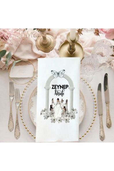 Lion Baskı ve Organizasyon  Bride baskılı Peçete 20 Adet ürün görseli