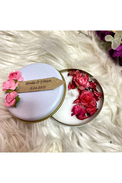 Lion Baskı ve Organizasyon Gül Mum ve kandi 10 Adet - 2