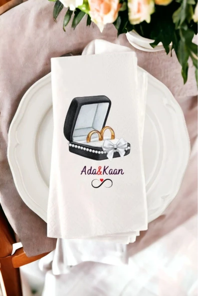 Lion Baskı ve Organizasyon  Kişiye Özel Söz, Nişan, Kına, Düğün Konsept Baskılı Sunum Peçetesi 20’li ürün görseli