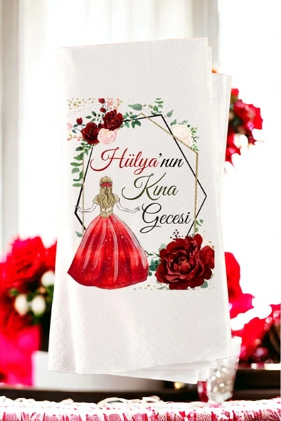 Lion Baskı ve Organizasyon  Kişiye Özel Söz, Nişan Ve Kına Gecesi Baskılı Sunum Peçetesi 20’li ürün görseli