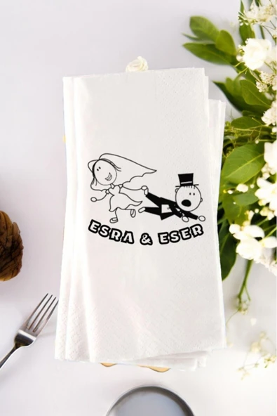 Lion Baskı ve Organizasyon  Kişiye Özel Söz, Nişan, Kına, Düğün Organizasyon Temalı Baskılı Peçete 20’li ürün görseli