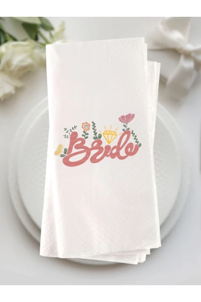 Lion Baskı ve Organizasyon  Bride baskılı peçete 20 Adet ürün görseli