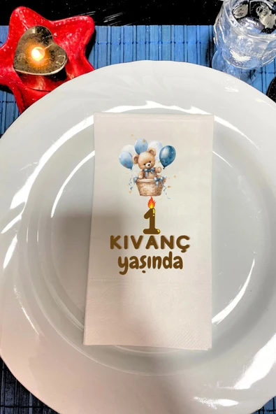 Lion Baskı ve Organizasyon  Doğum günü baskılı Peçete 20 Adet