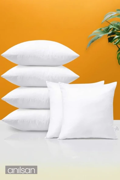 6 Adet Kırlent Iç Yastık Ekstra Dolgun Koltuk Yastığı Balkon Bahçe Aksesuar Yastığı  45x45