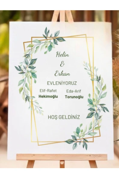 Lion Baskı ve Organizasyon  Düğün, Söz, Nişan, Kına, Sünnet Karşılama Panosu 50x70 - 2