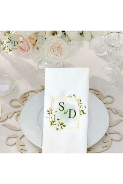 Lion Baskı ve Organizasyon  Baskılı Söz Düğün Nişan Peçetesi 20 Adet - Resim 2
