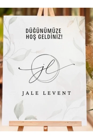 Lion Baskı ve Organizasyon  Düğünümüze Hoş Geldiniz Karşılama Panosu 50x70