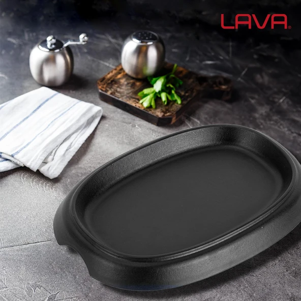 Lava Döküm Oval Fajita Tabağı Ölçü 12x19cm. - 5