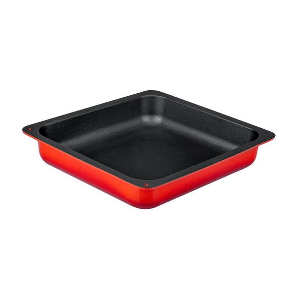 Lava Döküm Dikdörtgen 2/3 Gastronomi Küvet Ölçü 35x32cm.  Kırmızı - 2
