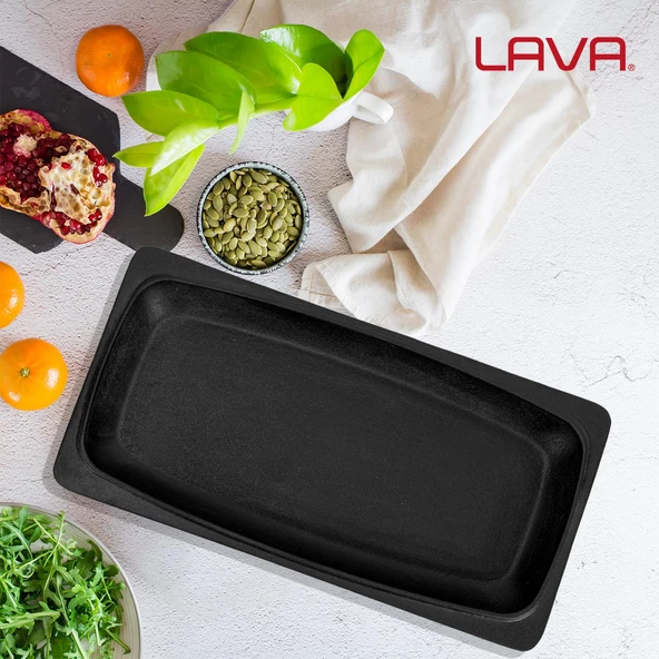 Lava Döküm Dikdörtgen Servis Tabağı Ölçü 30x15cm. - 6