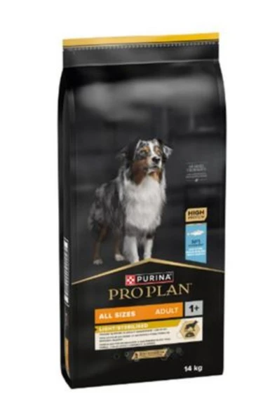 Pro Plan All Size Beyaz Balıklı Sterilised-Light Yetişkin Köpek Maması 14 Kg ürün görseli