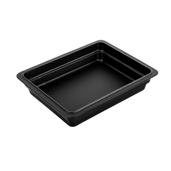 Lava Döküm Dikdörtgen 1/2 Gastronomi Küvet Ölçü 26x33cm.  Siyah - Resim 2