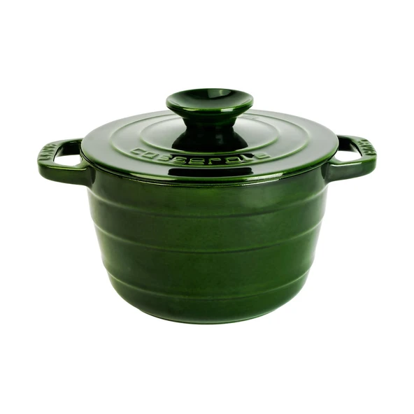 Lava Döküm Yuvarlak Tencere Döküm Demir Kapak Experience Majolik Serisi Çap(Ø)23cm  Yeşil ürün görseli