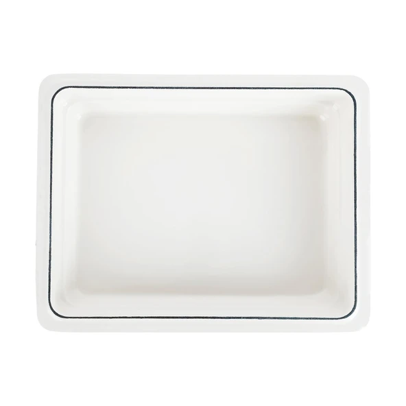 Lava Döküm Dikdörtgen 1/2 Gastronomi Küvet Ölçü 26x33cm.  Siyah ürün görseli 1