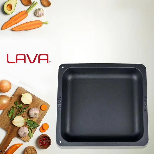 Lava Döküm Dikdörtgen 2/3 Gastronomi Küvet Ölçü 35x32cm.  Yeşil - 5