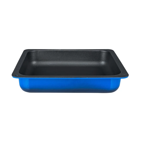 Lava Döküm Dikdörtgen 2/3 Gastronomi Küvet Ölçü 35x32cm.  Mavi - 1
