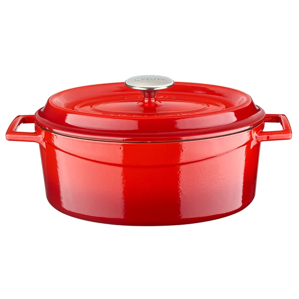 Lava Döküm Oval Tencere. Edition Serisi Ölçü 21x27cm.  Kırmızı ürün görseli 1