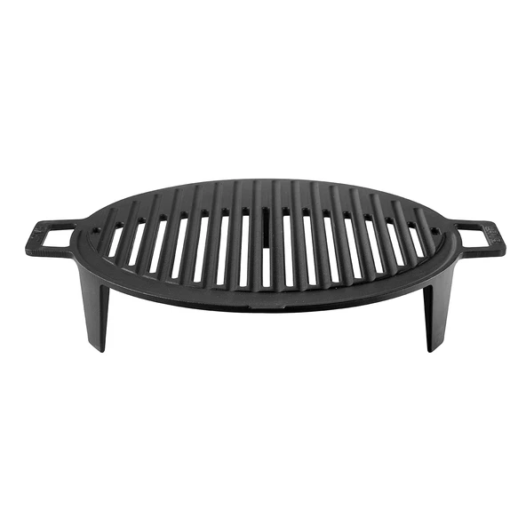 Lava Döküm Yuvarlak Mangal Izgarası Döküm Demir Yekpare Çift Kulplu Çap (Ø)37cm.