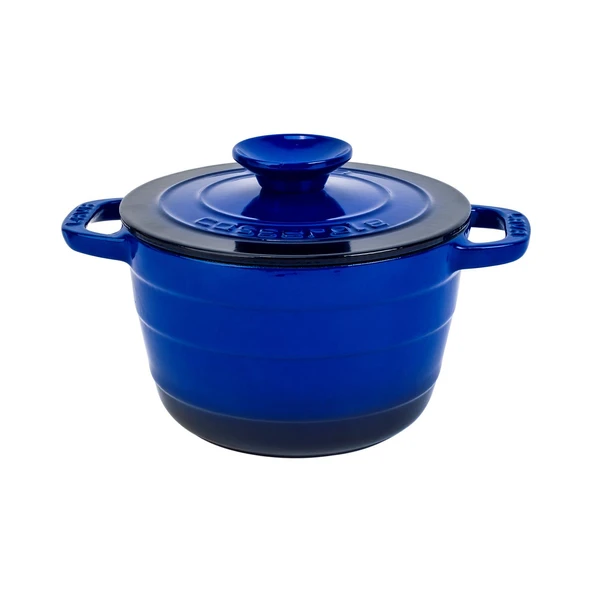 Lava Döküm Yuvarlak Tencere Döküm Demir Kapak Experience Serisi Çap(Ø)23cm  Mavi ürün görseli