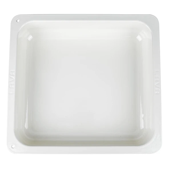 Lava Döküm Dikdörtgen 2/3 Gastronomi Küvet Ölçü 35x32cm.  Turuncu - Resim 2