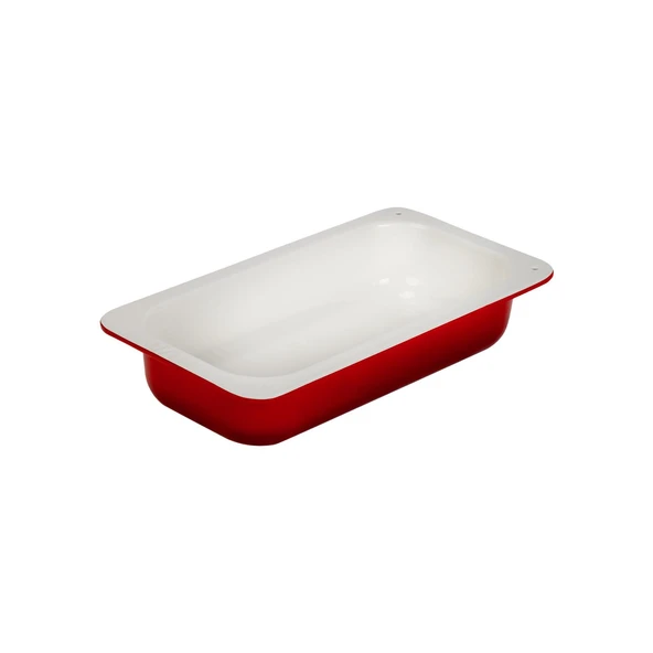 Lava Döküm Dikdörtgen 1/3 Gastronomi Küvet Ölçü 32x17cm. Kırmızı - 2