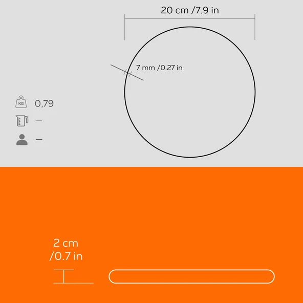 Lava Döküm Demir Nihale Çap(Ø)20cm. Turuncu - 4