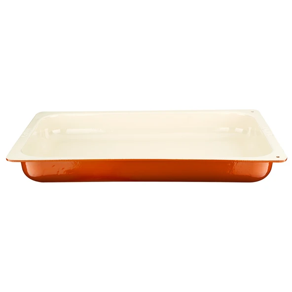 Lava Döküm Dikdörtgen 1/1 Gastronomi Küvet Ölçü 32x53cm.  Turuncu