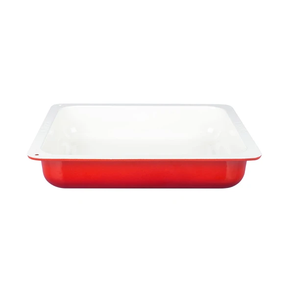 Lava Döküm Dikdörtgen 2/3 Gastronomi Küvet Ölçü 35x32cm.  Kırmızı ürün görseli 1