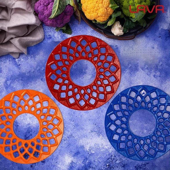 Lava Döküm Demir Nihale Çap(Ø)20cm. Turuncu - 6