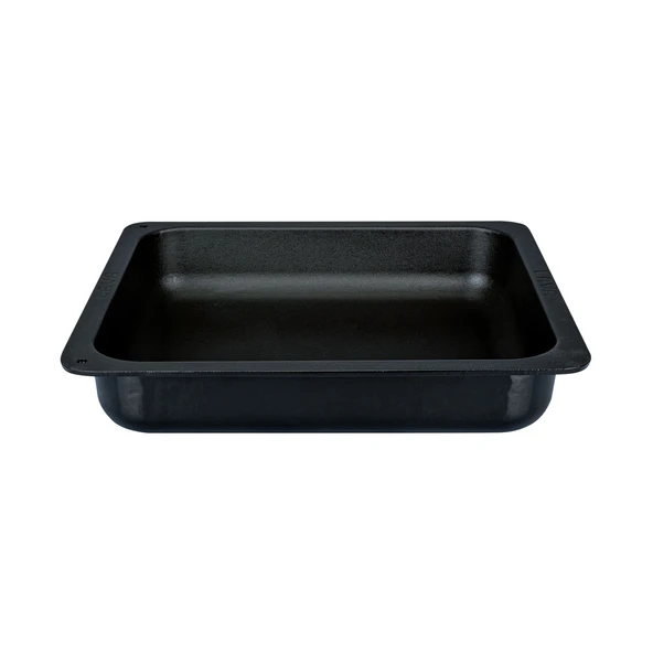 Lava Döküm Dikdörtgen 2/3 Gastronomi Küvet Ölçü 35x32cm.  Siyah ürün görseli 1