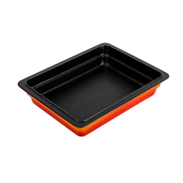 Lava Döküm Dikdörtgen 1/2 Gastronomi Küvet Ölçü 26x33cm. Turuncu - 2