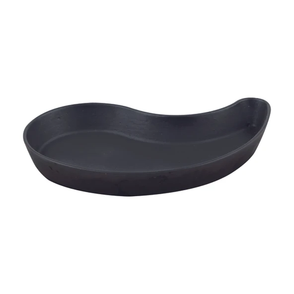 Lava Döküm Damla Formlu Yingyang Fajita Tabağı Ölçü 10x20cm.