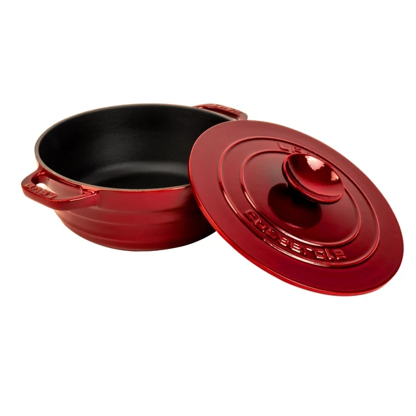 Lava Döküm Yuvarlak Tencere Döküm Demir Kapak Experience Majolik Serisi Çap(Ø)28cm  Kırmızı - Resim 2