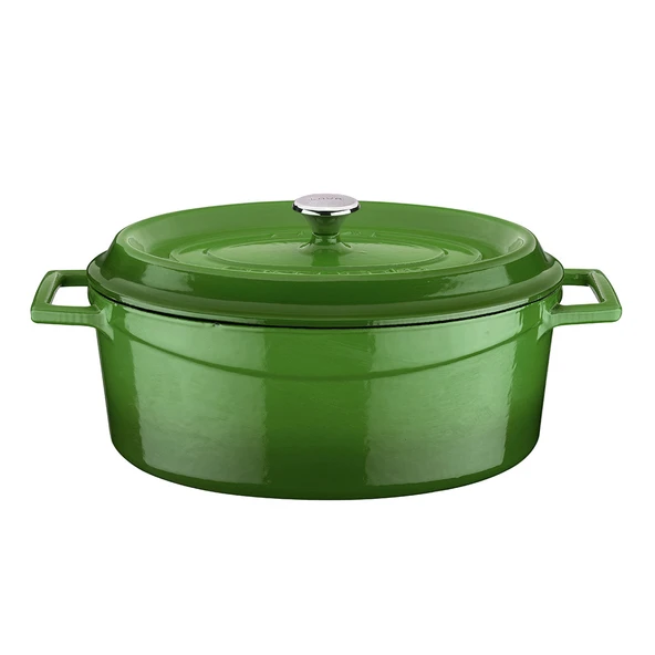 Lava Döküm Oval Tencere. Trendy Serisi Ölçü 21x27cm.  Yeşil ürün görseli