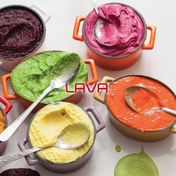 Lava Döküm Mini Oval Tencere. Trendy Serisi Ölçü 9x12cm. Turuncu - 7