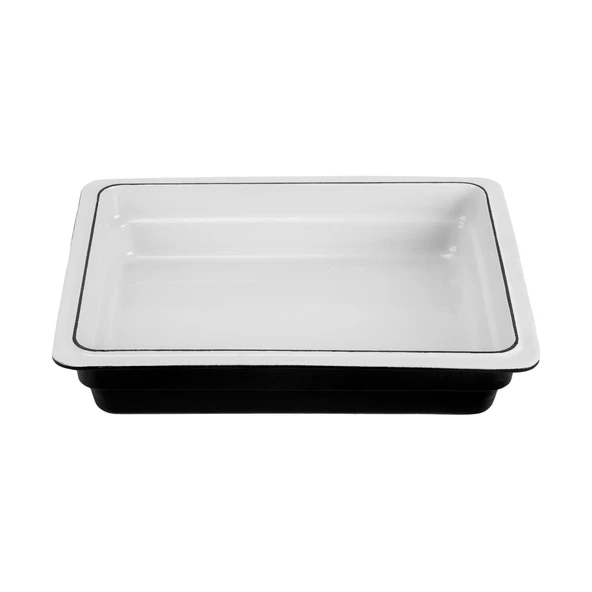 Lava Döküm Dikdörtgen 1/2 Gastronomi Küvet Ölçü 26x33cm.  Siyah - Resim 3