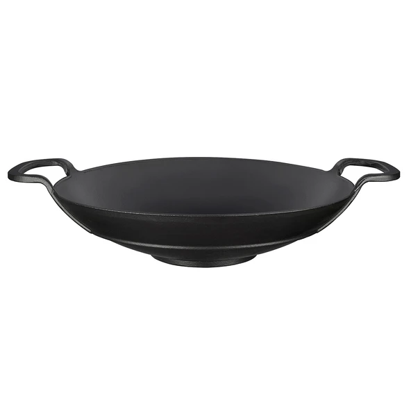 Lava Döküm Yuvarlak Wok Döküm Demir Yekpare Çift Kulplu Çap(Ø)38cm. ürün görseli 1